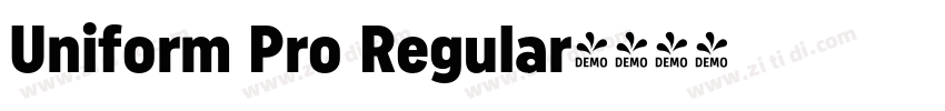Uniform Pro Regular字体转换